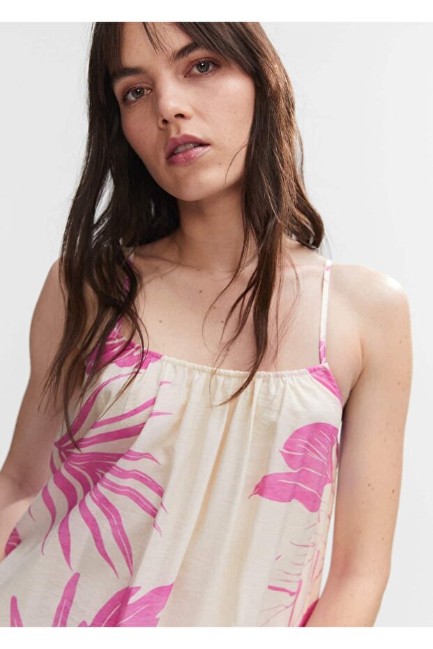 Desenli Uzun Elbise - 7