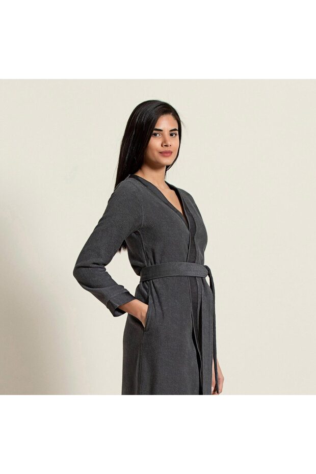 Floss Kadın Bornoz Antrasit - 2