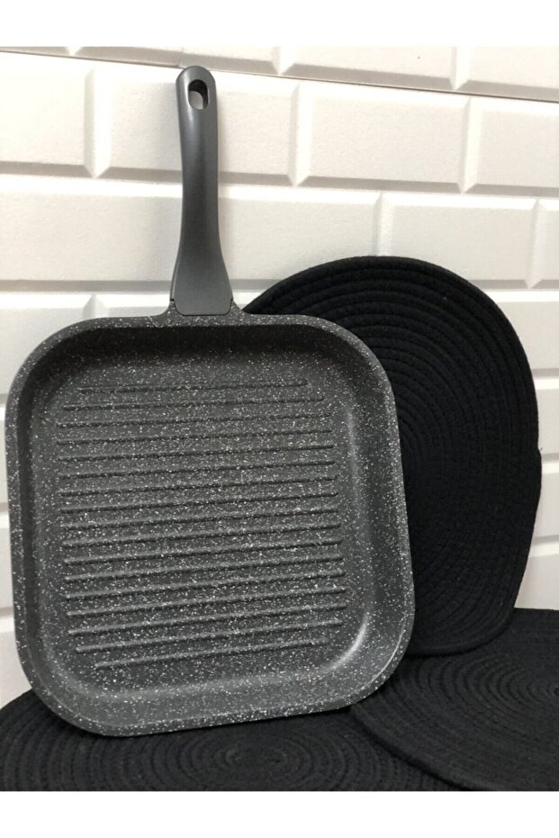Döküm Granit Izgara Grill Tava Pfoa Içermez - 1