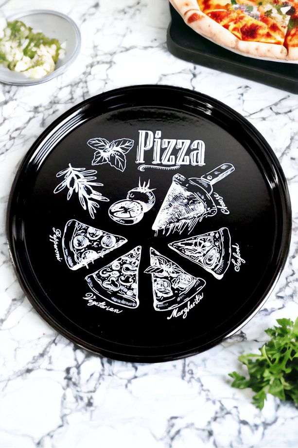 30 No Pizza Tabağı Tepsisi Supla Pasta Tabağı Servis Tabağı Fırın Tepsis 30cmi - 5
