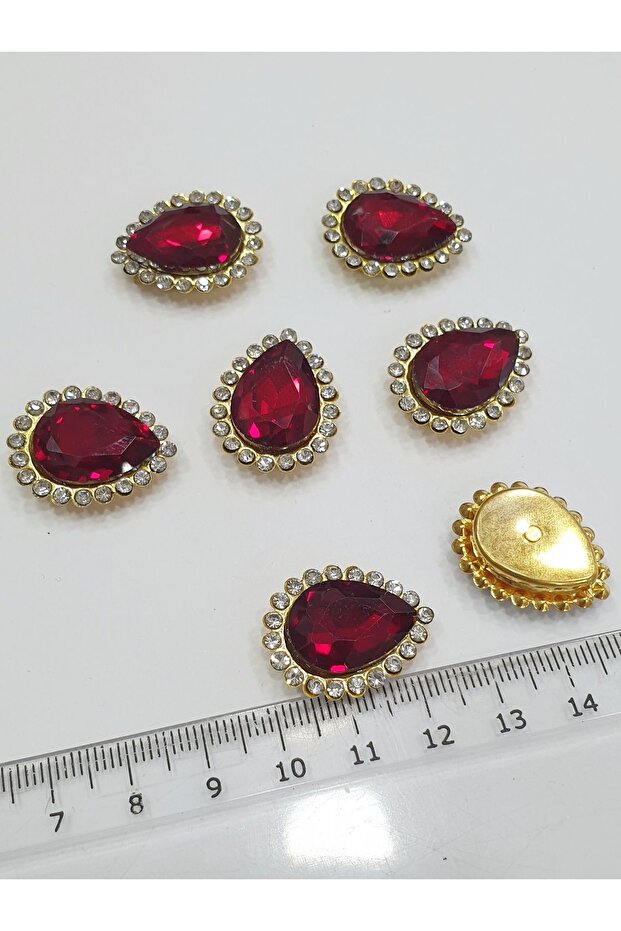 Red Drop Stone Edge - 18*24mm (25 Pcs)