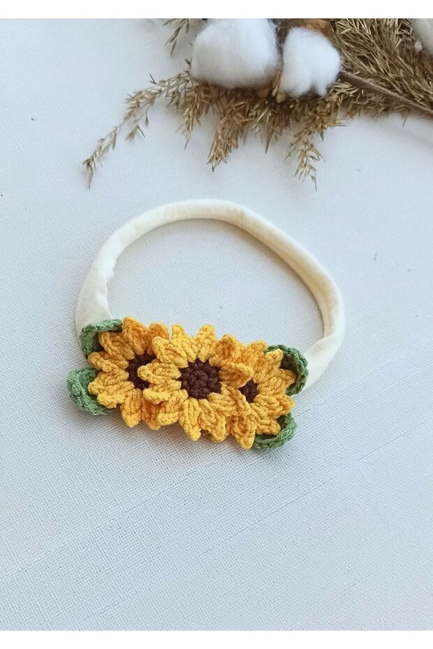 Natural Sunflower Themed Hair Band / Bandana