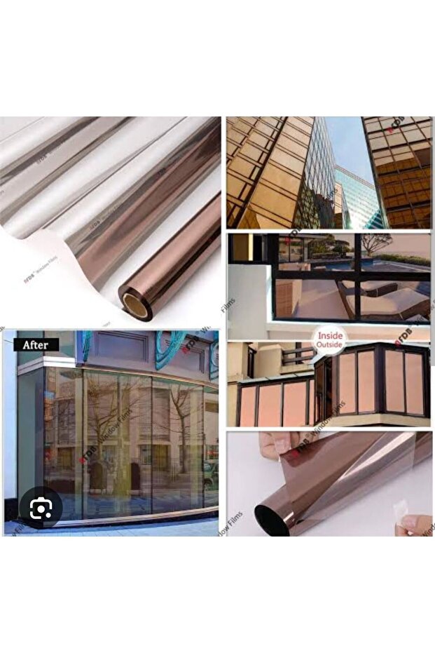 152X5 Mt Bronze Mirrored Window Film - Anti-Scratch and Apparatus with Gift - 2