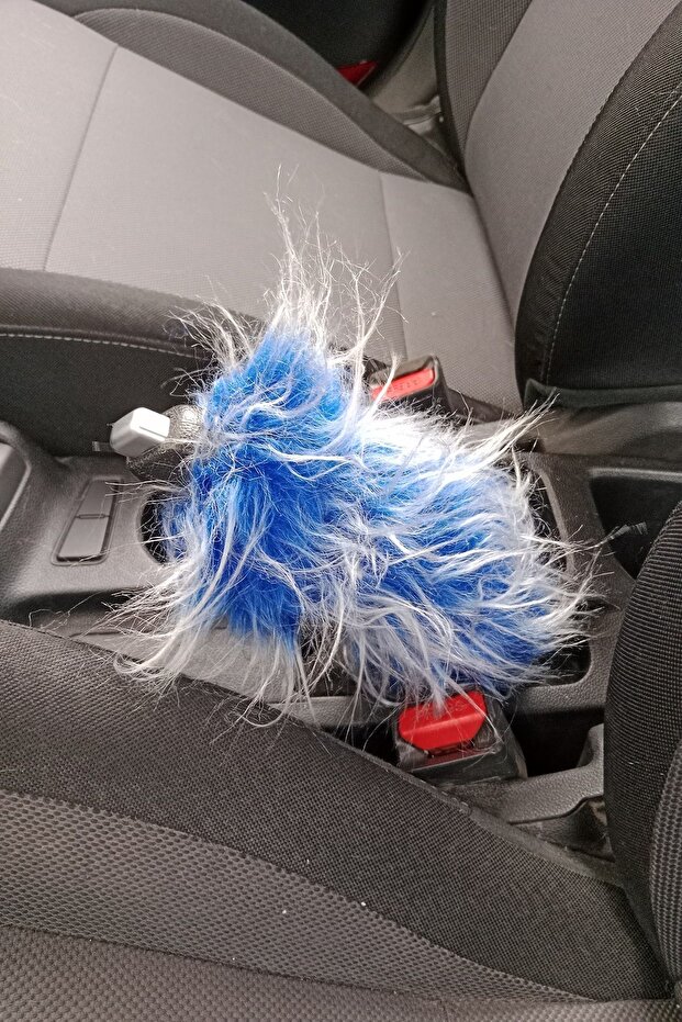 Plush Blue and White Handbrake Ornament