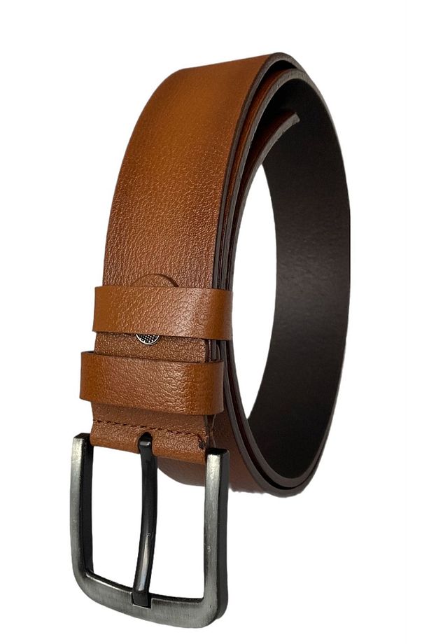 %100 Hakiki Tek Parça Kaliteli Deri 4.5 Cm Taba Kot, Spor Kemer=go-go-kot - 3