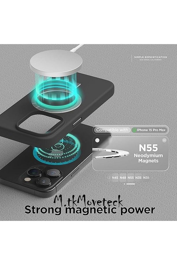 İphone 15 Pro Max Kılıf Yumuşak Renkli Lansman Silikon Magsafe Şarj Destekli Liguid Premium Kapak - 4