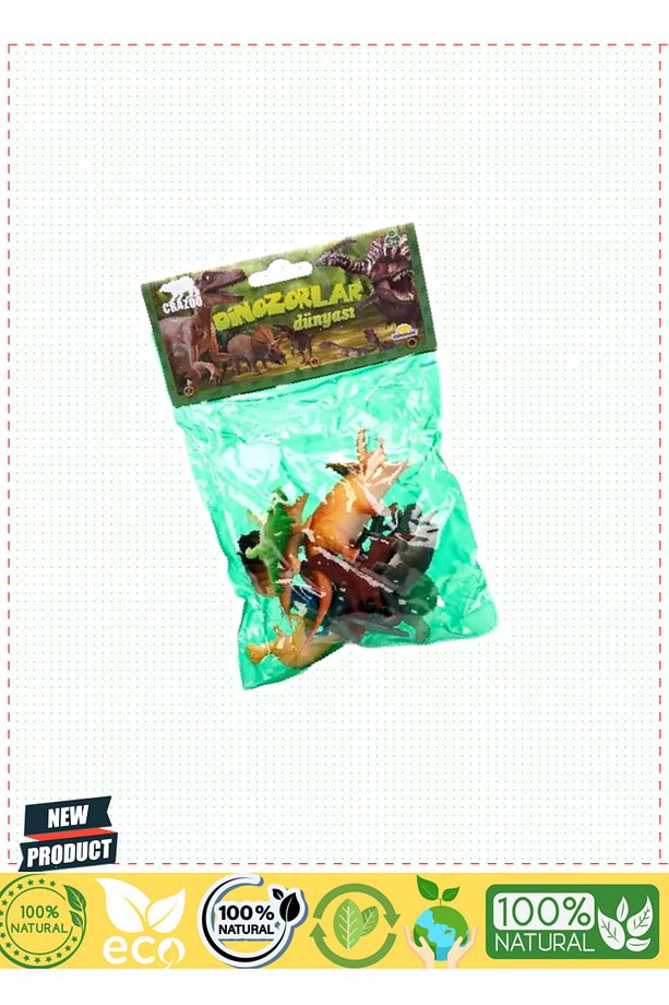 Dinozorların Dünyası Poşetli Hayvan Oyun Seti 5 Litre Kız Erkek Çocuk Oyuncakları Eğitici Oyuncaklar - 7