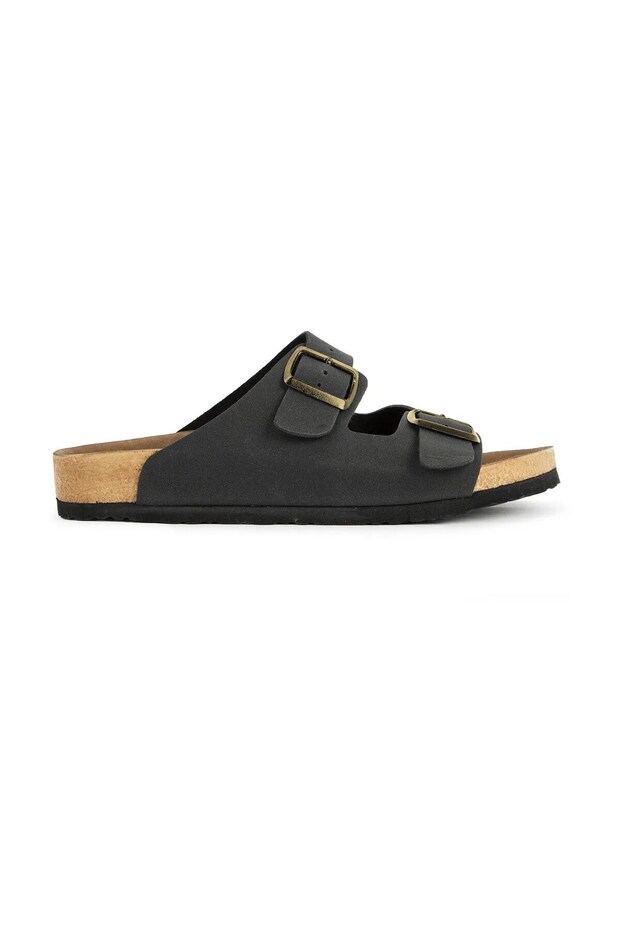 Unisex Black Lens Nubuck Slippers Sa11Se010