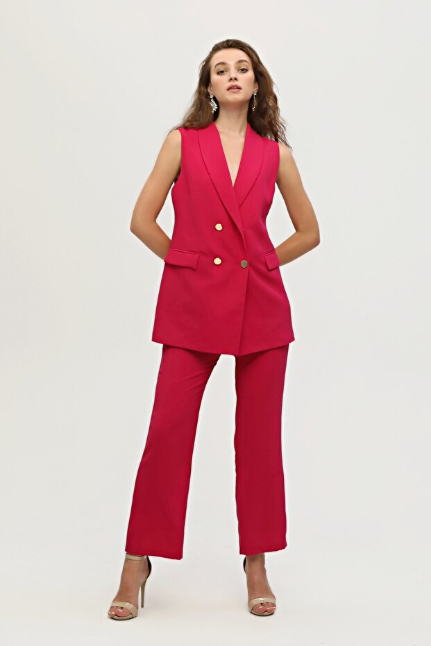 Vest Trousers Double Suit Fuchsia 0106310