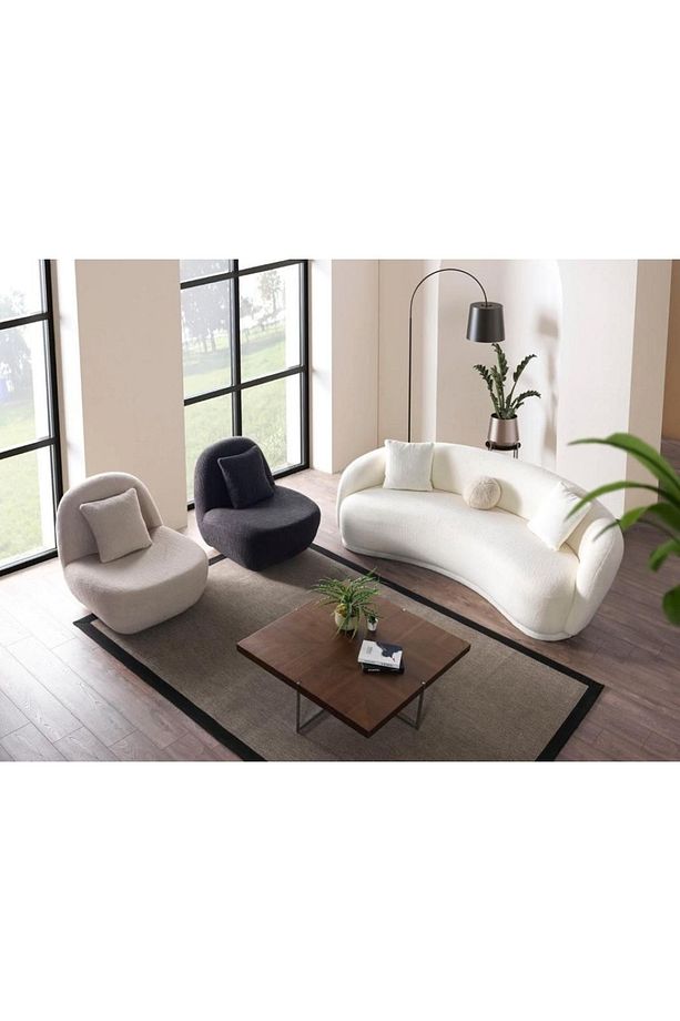 Pablo Home Concept Diamond Tedy Koltuk Takımı 1 Adet Kanepe + 2 Adet Berjer - 1
