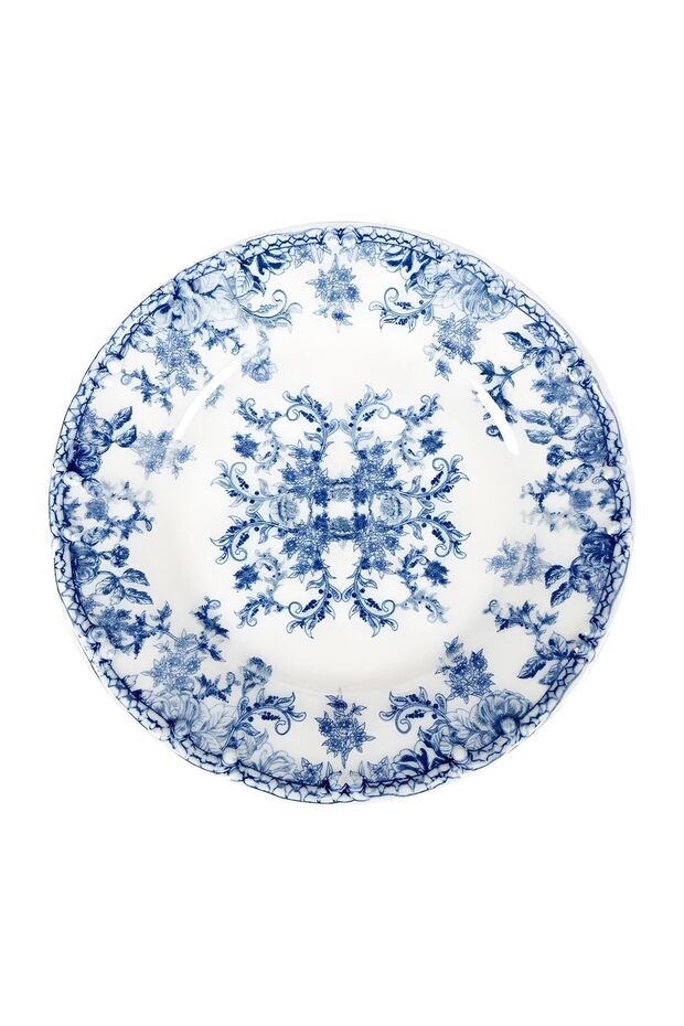 Blue Dream Porcelain Serving Plate Set for 6 Persons 27 Cm