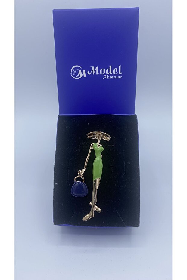 Elbiseli Madam Broş - 2