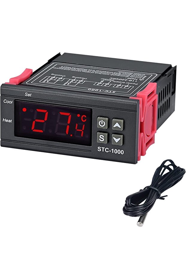 Stc-1000 Ac 110-220v 10a Lcd Ekranlı Ntc Sensörlü Termostat Sıcaklık Kontrol Modülü - 6