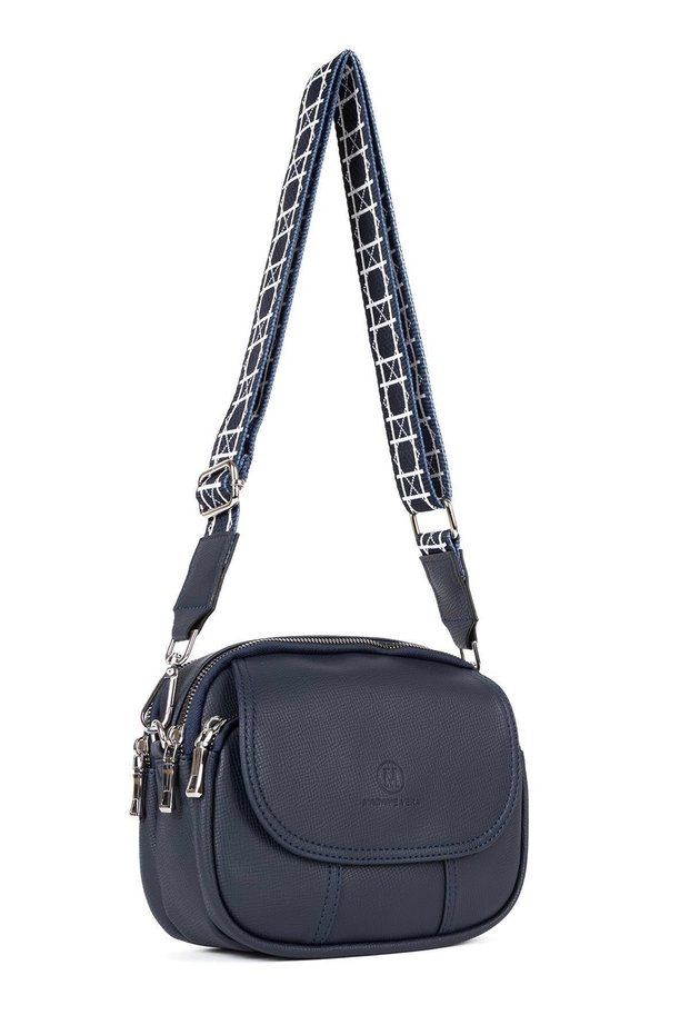 Vona Bags Handbag Women's Cross Strap Shoulder Bag Madame Vera Mv028 Navy Blue