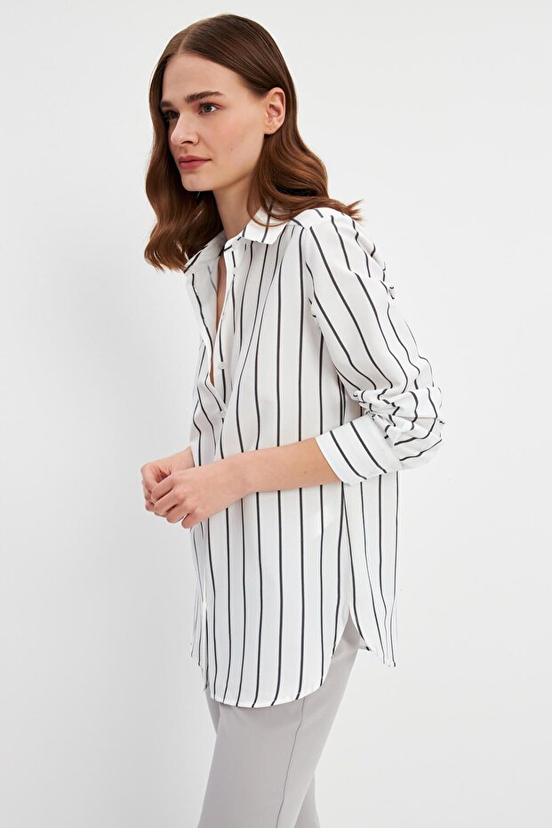 Μαύρο ριγέ πουκάμισο - Basic Model - 6