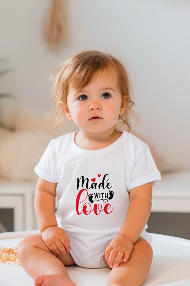 بدلة أطفال بأكمام قصيرة من القطن بنسبة 100%