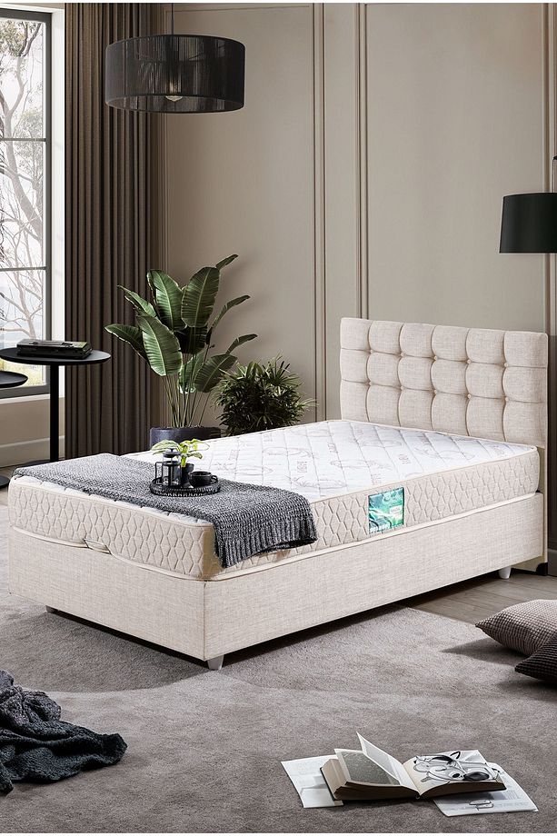 Venedik Tek Kişilik Baza Başlık Comfort Ortopedik Yatak Seti - 1