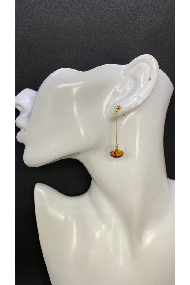 Handmade Glass Beads with Brass Clip Women Earrings