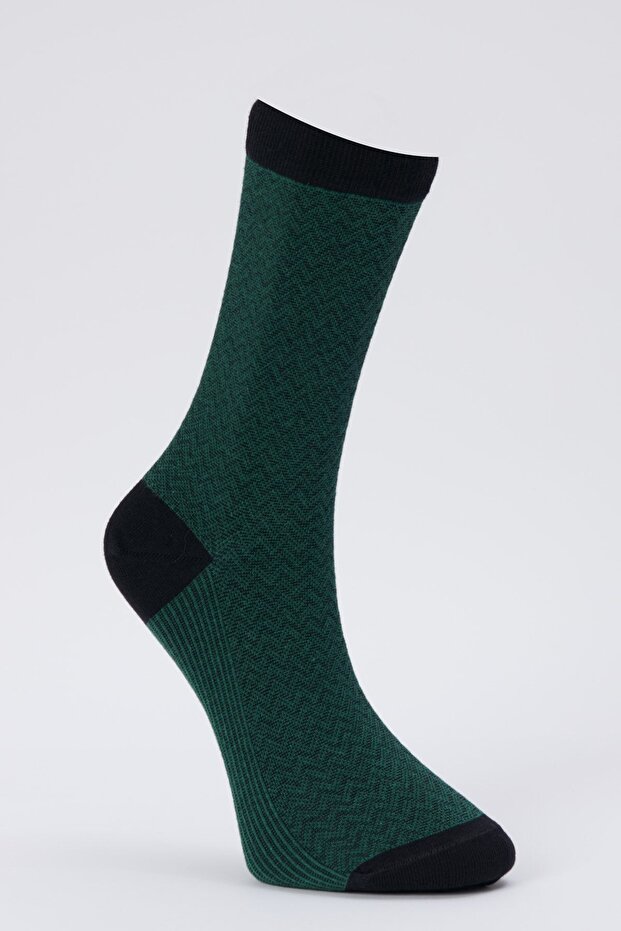 Men's Petrol-black Single Bamboo Socks