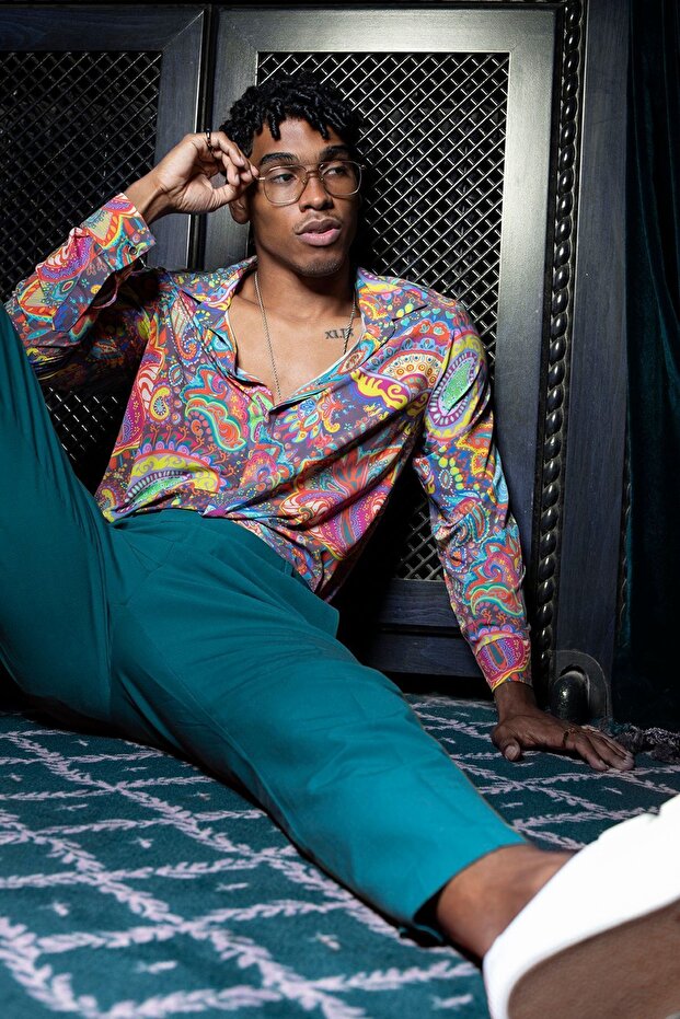 Karnaval Silky Gömlek - 1