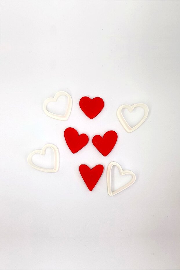 Warm Hearts Polymer Clay Ceramic Plasticine Mold Set 2.5 - 2.8cm