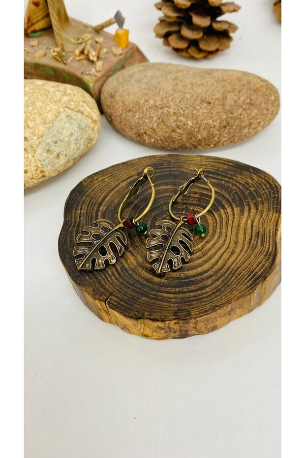 Handmade Leaf Figure Women's Earrings