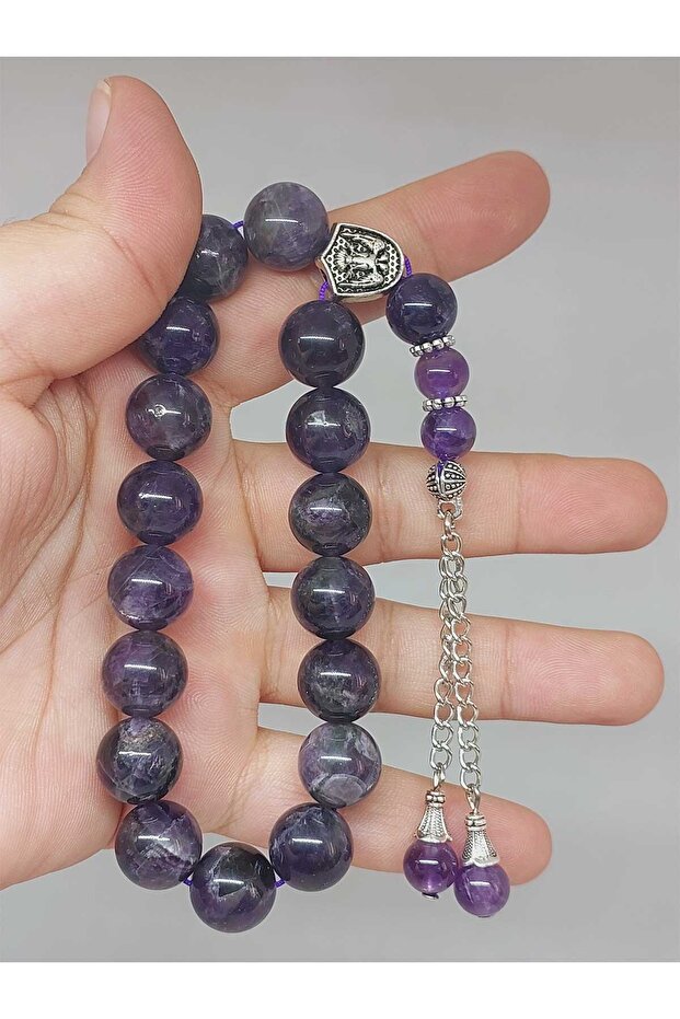 Amethyst stone 17-piece efe tesbih 12mm (51518)