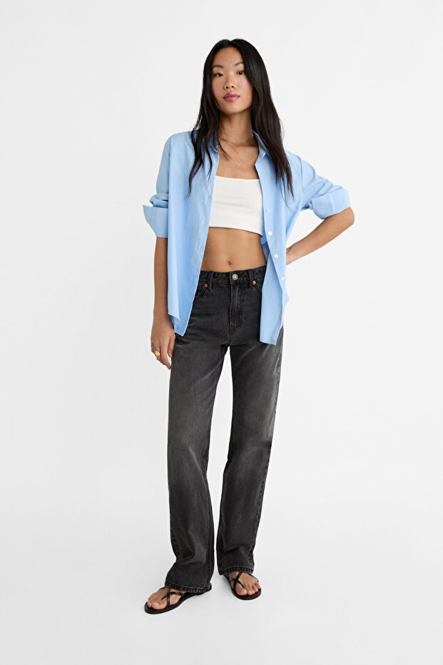 Basic poplin gömlek - 2