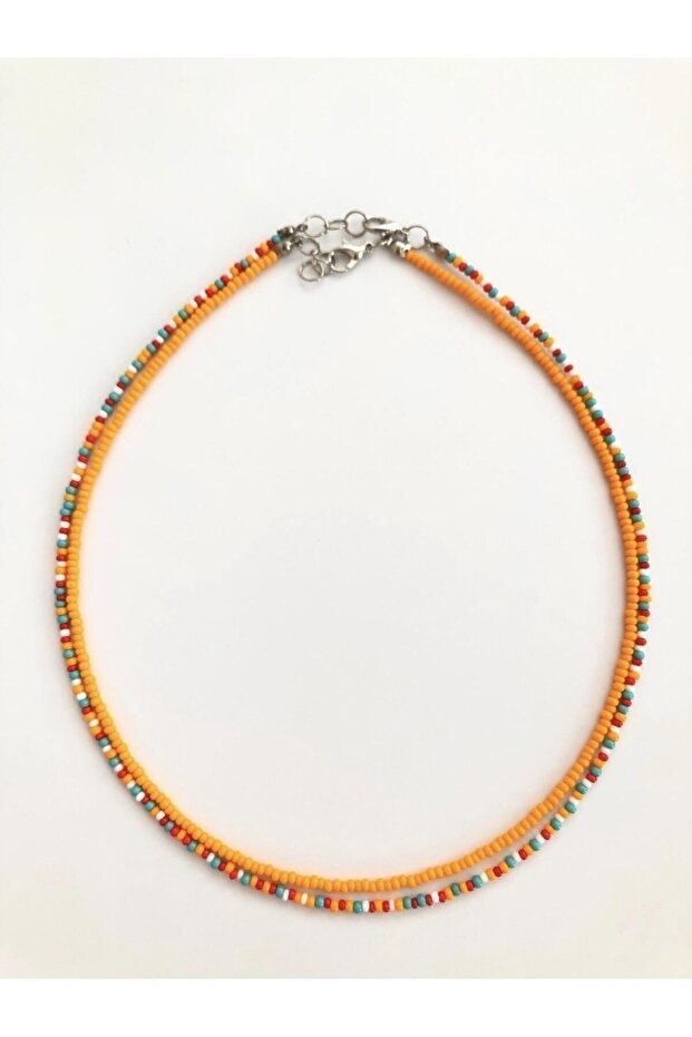 Turuncu İkili Kolye Seti - 1