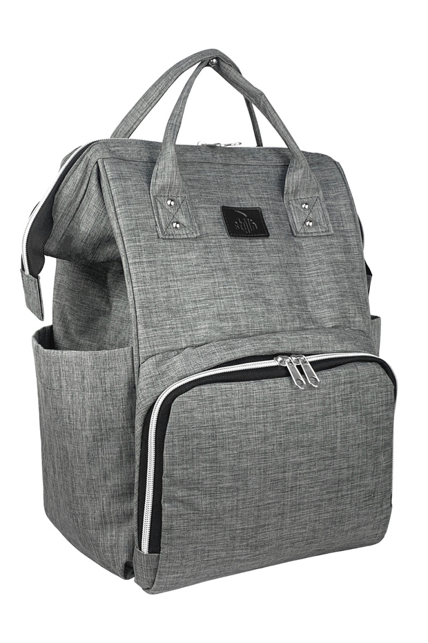 Star Anne Bebek Bakım Sırt Çantası Termos Çanta - Gri - 3