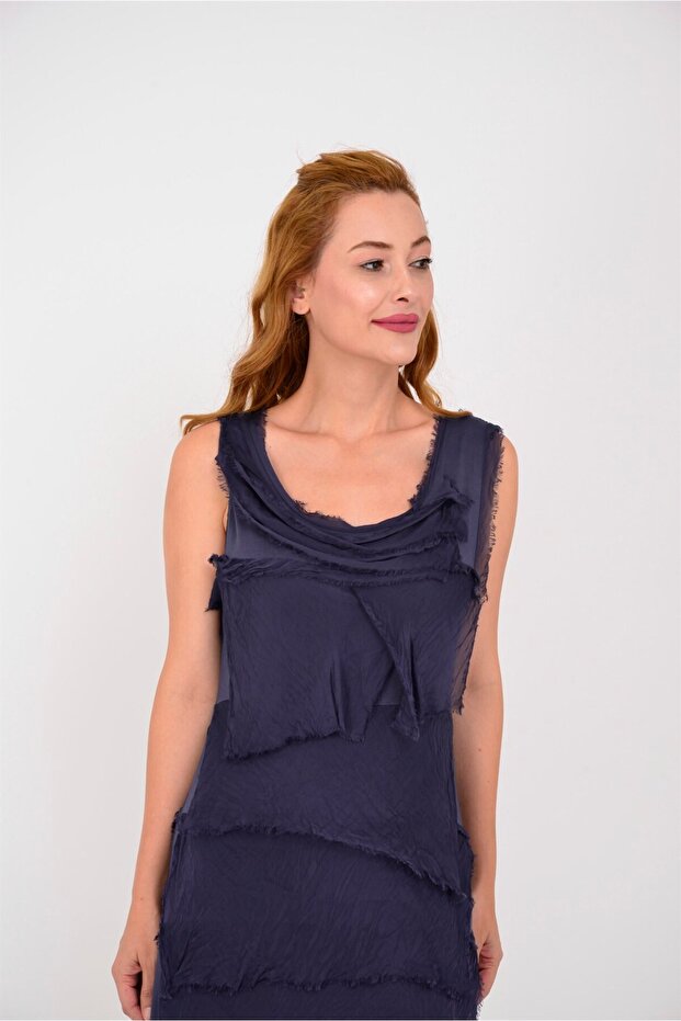 2031 Kat Kat Ipek Elbise - 4