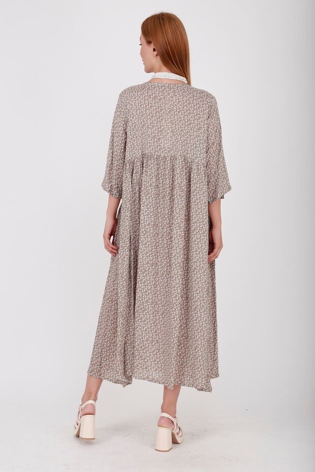 An164 فستان بنمط زهرة مقرمشة - 3