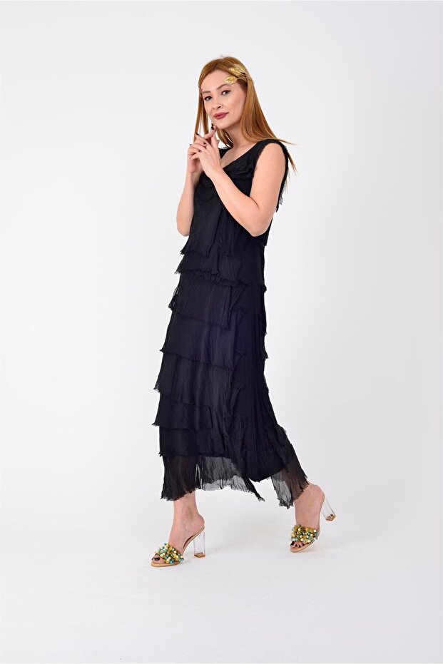 2031 Kat Kat Ipek Elbise - 2