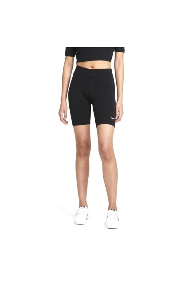 Black Women's Skinny Fit Leggings Cz8526-010 W Essntl Mr Biker Short