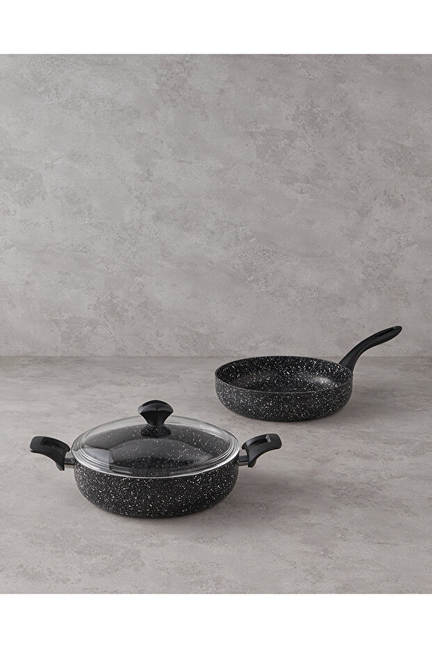 Granada Black Aluminum 3 Piece Cookware Set
