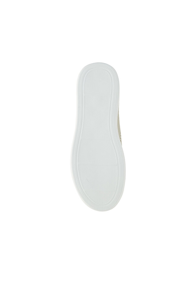 Bej Kadın Deri Sneaker - 5