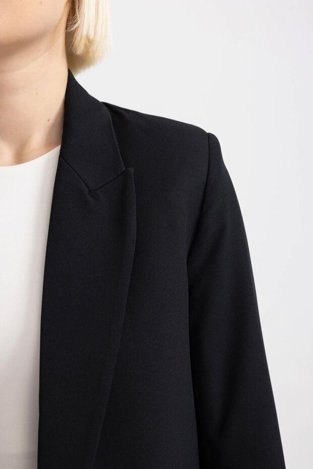 Regular Fit Ceket Yaka Basic Blazer Ceket C3215AX24SM - 5