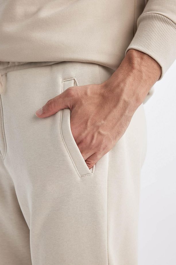 Jogger Eşofman Altı Standart Fit Basic Düz Beli Bağcıklı Lastikli Paça Cepli A6468ax23au - 6
