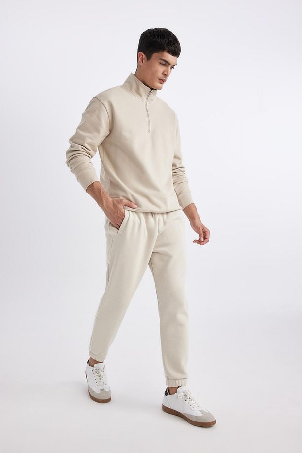 Jogger Eşofman Altı Standart Fit Basic Düz Beli Bağcıklı Lastikli Paça Cepli A6468ax23au - 3