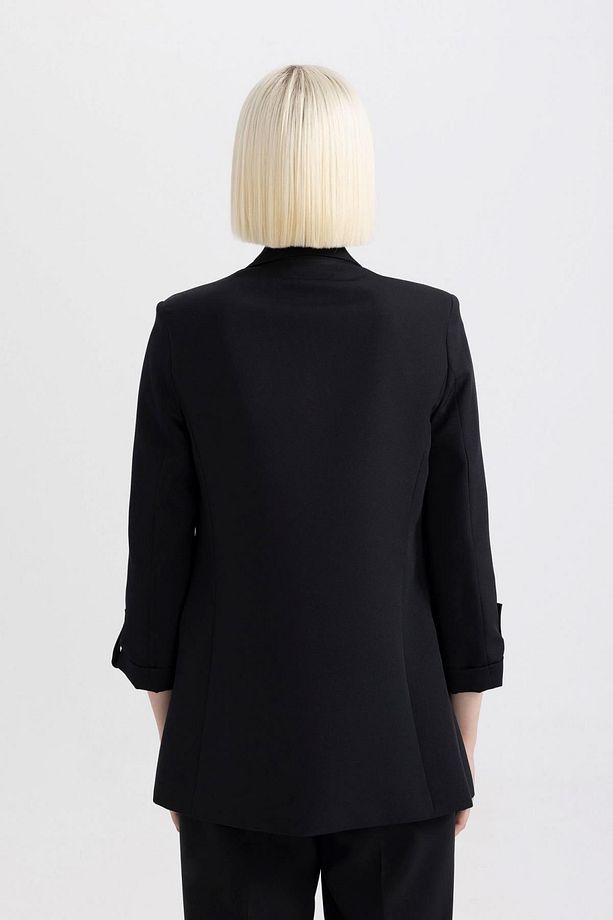 Regular Fit Ceket Yaka Basic Blazer Ceket C3215AX24SM - 6