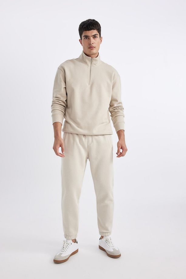 Jogger Eşofman Altı Standart Fit Basic Düz Beli Bağcıklı Lastikli Paça Cepli A6468ax23au - 4