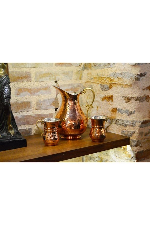 4’lü Dövme Bakır Ayran Bardağı, Meşrubat Bardağı - 2