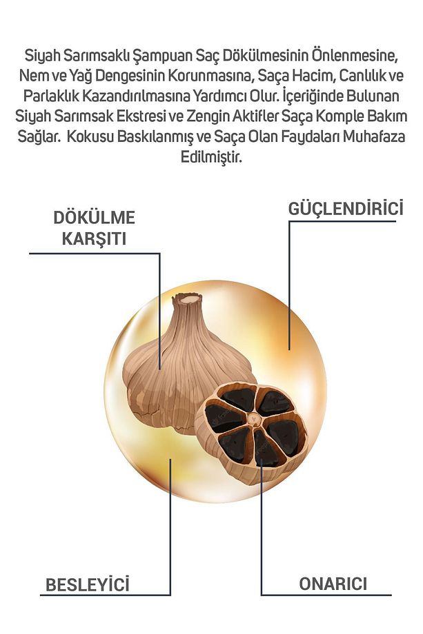 Siyah Sarımsaklı Şampuan 700 ml - 4