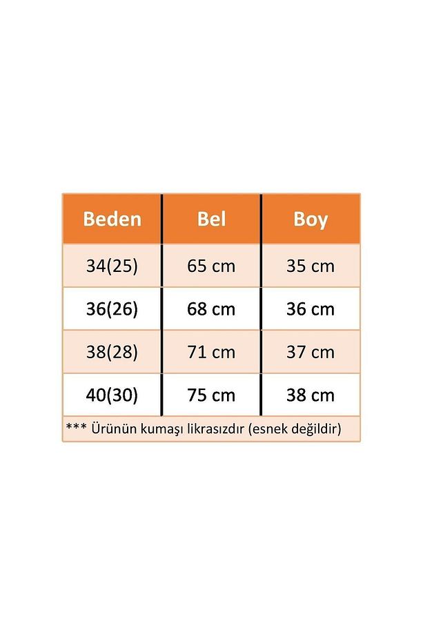 Likrasız Kot Şort Etek - 2