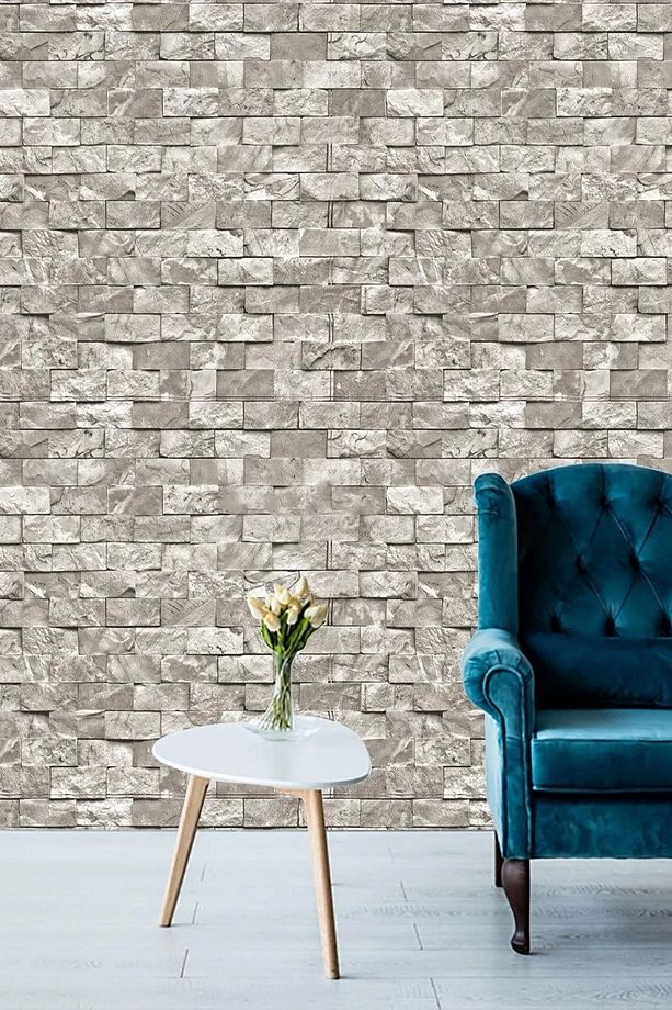 9150 Taş Desen Duvar Kağıdı (5 M²) Alan Kaplar - 1