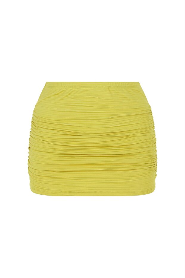 Pleated Misket Green Beach Skirt