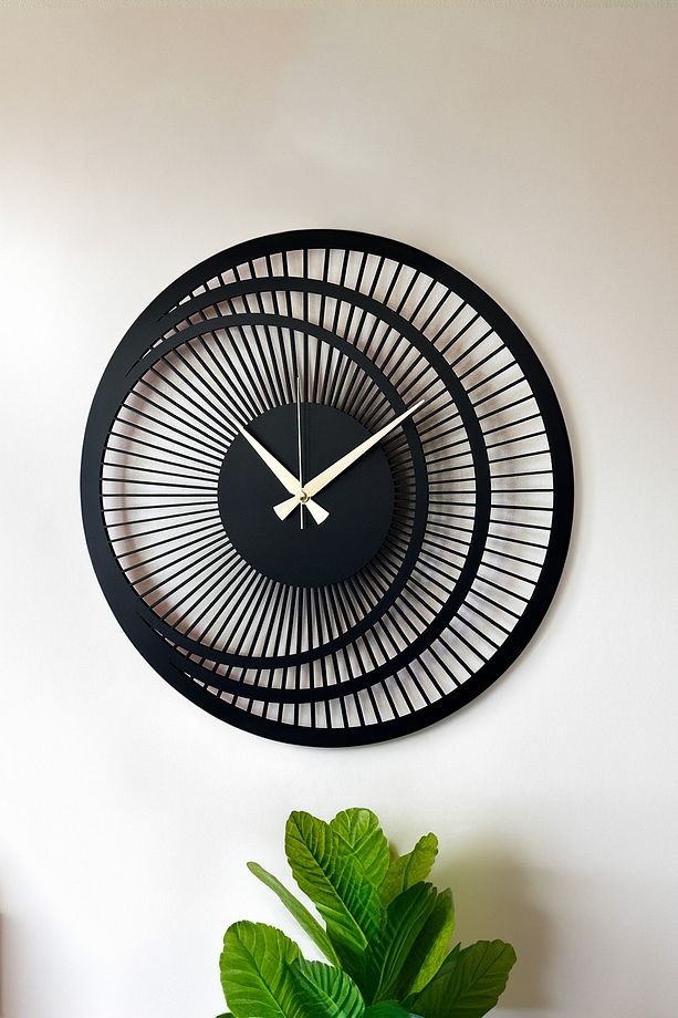 Dekoratif Yeni Modern Zosma Ahşap Duvar Saati 48cm - 5