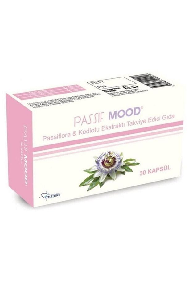 Passif Mood Passiflora Ekstraktı ( Uyku Düzenleyici) Takviye Edici Gıda 30 Kapsül - 1