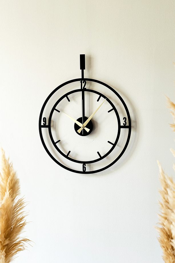 Dekoratif Yeni Modern Mirfak Ahşap Duvar Saati 48 cm - 5
