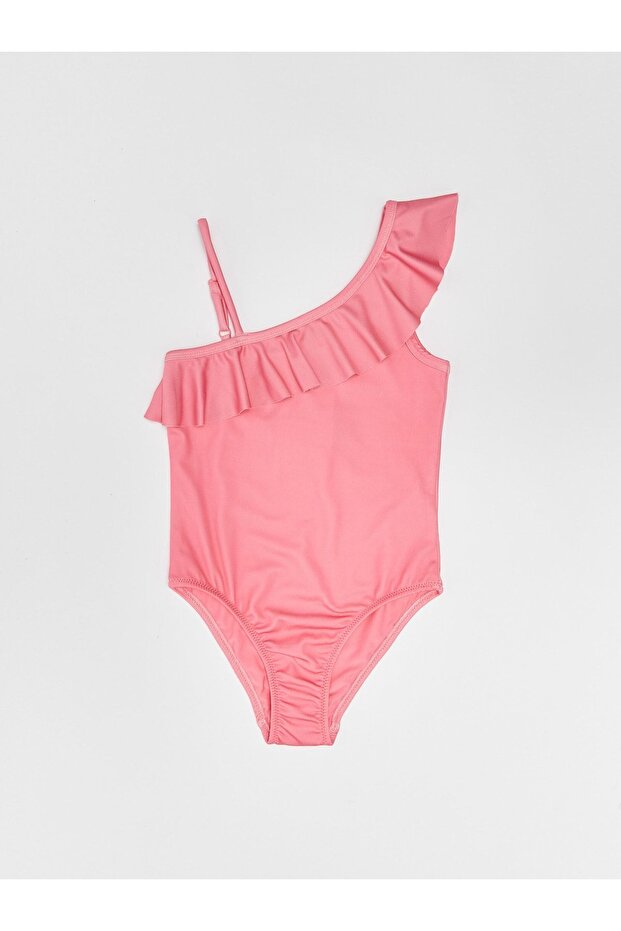 Ruffle Detailed Girl's Swimsuit